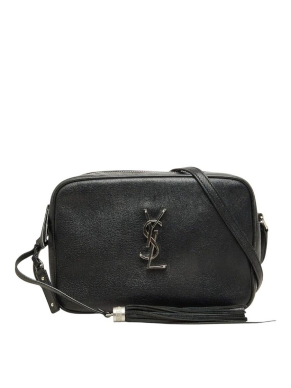 Saint Laurent YSL Logo Lou Camera Bag Crossbody Black Leather